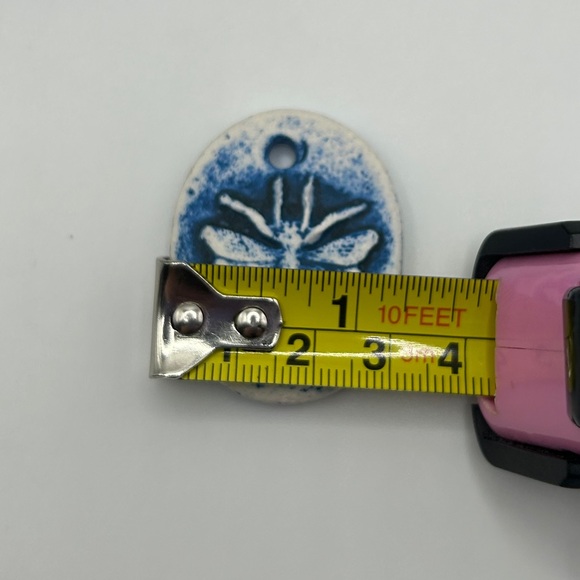 Artisan Bumblebee Blue and White Ceramic Pendant - Picture 10 of 10